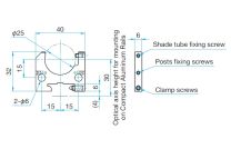 CageCore Light shielding tube holder / C30-CU-LSH-25