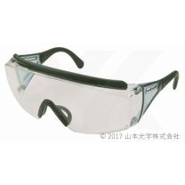 レーザ保護メガネ(一部透過型、OD2タイプ)オーバーグラス / YL-335M-BLD