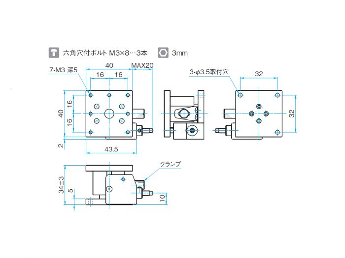 Z軸フラットスチールステージ / TSD-403FP